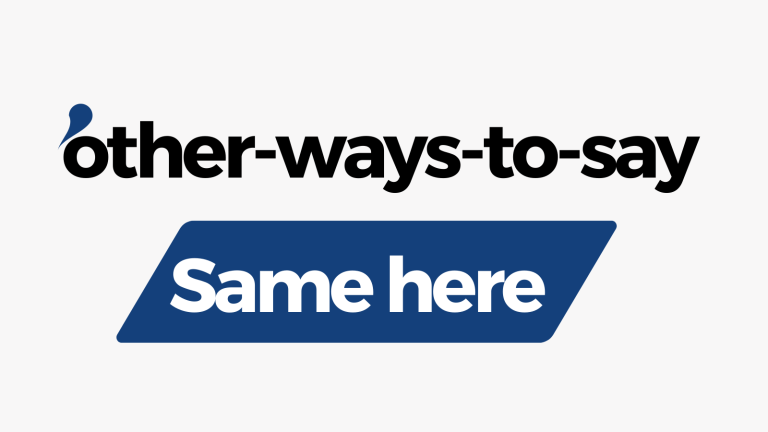 Other Ways to Say Same Here