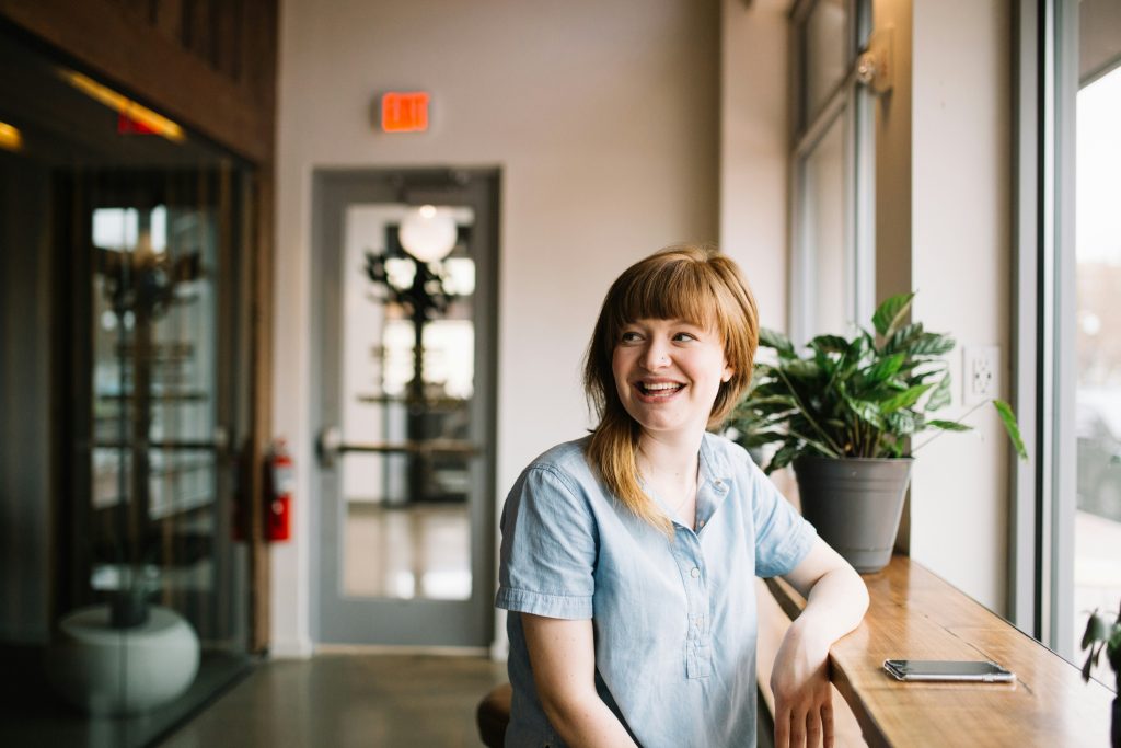 girl at office